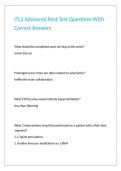 ITLS Advanced Post-Test Questions With Correct Answers