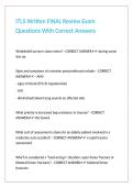 ITLS Written FINAL Review Exam Questions With Correct Answers