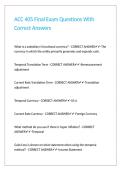 ACC 405 Final Exam Questions With Correct Answers&period;