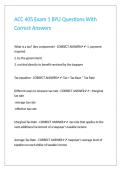 ACC 405 Exam 1 BYU Questions With Correct Answers