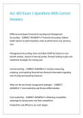Acc 405 Exam 1 Questions With Correct Answers&period;