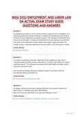 WGU D352 EMPLOYMENT AND LABOR LAW&NewLine;OA ACTUAL EXAM STUDY GUIDE&NewLine;QUESTIONS AND ANSWERS