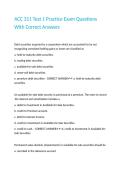 ACC 311 Test 1 Practice Exam Questions With Correct Answers