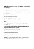 NURS 101L Fundamentals of Nursing Skills Lab Week 8 Comprehensive&NewLine;Quiz 2026 &vert;WCU