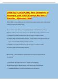 2026&sol;2027 IACCP &lpar;QE&rpar; Test Questions &&NewLine;Answers with 100&percnt; Correct Answers &vert;&NewLine;Verified &vert; Updated 2026