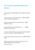 ACC 311 Exam 1 Questions With Correct Answers
