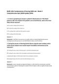 NURS 101L Fundamentals of Nursing Skills Lab - Week 2&NewLine;Comprehensive Quiz &lpar;2026 Update&rpar; WCU