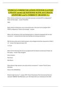 Vehicle Communication System &ndash; Latest Practice Questions and Answers Study Guide