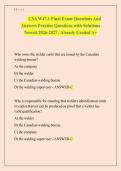 CSA W47&period;1 Final Exam Questions And &NewLine;Answers Practice Questions with Solutions &NewLine;Newest 2026-2027 &vert; Already Graded A&plus; 