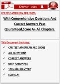 CPR Test American Red Cross Practice Exam Questions and Answers Certification Study Guide&vert;&vert;instant download&vert;&vert;correct answers&vert;&vert;100&percnt;