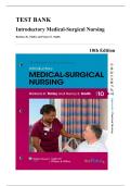Test Bank &mdash; Introductory Medical-Surgical Nursing&comma; 10th Edition &lpar;Timby&comma; 2010&rpar;&comma; Chapters 1-72 &vert; All Chapters Covered
