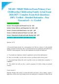 NR 602 &sol; NR602 Midterm Exam Primary Care Childbearing Childrearing Family Actual Exam 2026&sol;2027 &vert; Complete Exam-Style Questions &vert; 100&percnt; Verified &ndash; Detailed Rationales &ndash; Pass Guaranteed &ndash; A&plus; Graded&NewLine;&NewLine;