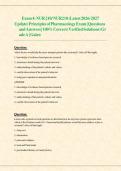 NUR 210 Principles of Pharmacology Exam 2026&sol;2027&colon; Q&A 