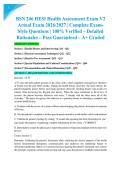 BSN 246 HESI Health Assessment Package Complete Exam Bundle Actual Exam 2026&sol;2027 &vert; Complete Exam-Style Questions &vert; 100&percnt; Verified &ndash; Detailed Rationales &ndash; Pass Guaranteed &ndash; A&plus; Graded