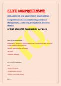 ELITE COMPREHENSIVE  &NewLine;MANAGEMENT AND LEADERSHIP EXAMINATION &NewLine;Comprehensive Assessment in Organizational &NewLine;Management&comma; Leadership&comma; Delegation & Decision&NewLine;Making