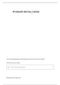 RYANAIR INITIAL EXAM QUESTIONS AND ANSWERS-GRADED A&plus;