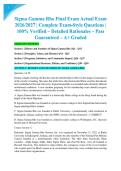 Sigma Gamma Rho Final Exam Actual Exam 2026&sol;2027 &vert; Complete Exam-Style Questions &vert; 100&percnt; Verified &ndash; Detailed Rationales &ndash; Pass Guaranteed &ndash; A&plus; Graded&NewLine;&NewLine;
