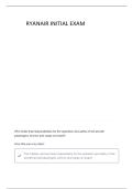 RYANAIR - REVISION QUESTIONS - INITIAL 2 QUESTIONS AND ANSWERS-GRADED A&plus;