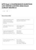 UPTP Exam 4 COMPREHENSIVE QUESTIONS AND VERIFIED ANSWERS &lpar;2026&rpar; EXAM&vert; ALREADY GRADED A&plus;