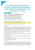 CON 1400V Final Exam Actual Exam 2026&sol;2027 &vert; Complete Exam-Style Questions &vert; 100&percnt; Verified &ndash; Detailed Rationales &ndash; Pass Guaranteed &ndash; A&plus; Graded&NewLine;&NewLine;