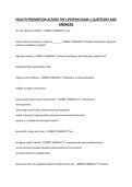 HEALTH PROMOTION ACROSS THE LIFESPAN EXAM 1 QUESTIONS AND ANSWERS