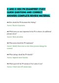 D AND D HESI PN EXAMPREP STUDY&NewLine;GUIDE QUESTIONS AND CORRECT&NewLine;ANSWERS COMPLETE REVIEW MATERIAL