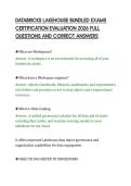 DATABRICKS LAKEHOUSE BUNDLED EXAMS&NewLine;CERTIFICATION EVALUATION 2026 FULL&NewLine;QUESTIONS AND CORRECT ANSWERS&NewLine;
