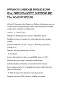 DATABRICKS LAKEHOUSE BUNDLED EXAMS&NewLine;FINAL PAPER 2026 SOLVED QUESTIONS AND&NewLine;FULL SOLUTION UPDATED&NewLine;