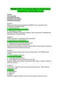PMHNP ANCC Psychiatric-Mental Health Nurse Practitioner Certification Exam&vert;Accurate&vert;Verified 2026