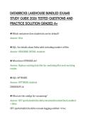 DATABRICKS LAKEHOUSE BUNDLED EXAMS&NewLine;STUDY GUIDE 2026 TESTED QUESTIONS AND&NewLine;PRACTICE SOLUTION GRADED A&plus;
