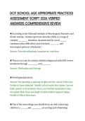 DCF SCHOOL AGE APPROPRIATE PRACTICES&NewLine;ASSESSMENT SCRIPT 2026 VERIFIED&NewLine;ANSWERS COMPREHENSIVE REVIEW&NewLine;