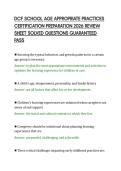 DCF SCHOOL AGE APPROPRIATE PRACTICES&NewLine;CERTIFICATION PREPARATION 2026 REVIEW&NewLine;SHEET SOLVED QUESTIONS GUARANTEED&NewLine;PASS&NewLine;