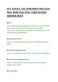 DCF SCHOOL AGE APPROPRIATE PRACTICES&NewLine;FINAL PAPER 2026 STUDY GUIDE DETAILED&NewLine;ANSWERS READY