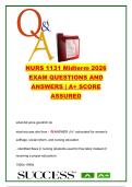 NURS 1131 EXAM COMPLETE PACKAGE DEAL