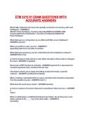 ETM 3310 X1 EXAM QUESTIONS WITH ACCURATE ANSWERS