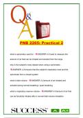 PNB 2265 Practical 2 Study Guide &vert; 400&plus; Questions and Answers on Respiratory Physiology&comma; Spirometry&comma; Urinalysis&comma; Renal Anatomy & Histology