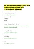 DMI DIGITAL MARKETING CERTIFICATION&NewLine;V9 QUESTIONS WITH COMPLETE&NewLine;SOLUTIONS 2026 GRADED A&plus;
