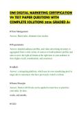 DMI DIGITAL MARKETING CERTIFICATION&NewLine;V9 TEST PAPER QUESTIONS WITH&NewLine;COMPLETE SOLUTIONS 2026 GRADED A&plus;