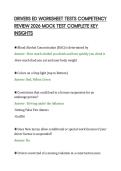 DRIVERS ED WORKSHEET TESTS COMPETENCY&NewLine;REVIEW 2026 MOCK TEST COMPLETE KEY&NewLine;INSIGHTS&NewLine;