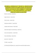 Georgia Emergency Medical Responder Certification Examination Questions and Answers with Rationales &lpar;2026&rpar;