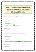 PRINCE2 Foundation Practice Exam 450&NewLine;Questions with Verified Answers and&NewLine;References 2026 Guide