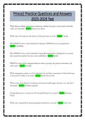 Prince2 Practice Questions and Answers&NewLine;2025-2026 Test 