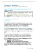 Samenvatting Europees Strafrecht &vert; Alle voorgeschreven literatuur &vert; VU Amsterdam &vert; 2025&sol;26