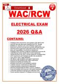 Washington WAC&sol;RCW Electrical Exam Prep 2026 &vert; Verified Q&A & NEC Study Guide