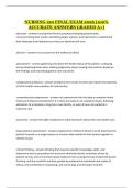 Nursing 120 &ndash; Final Exam Practice Questions and Answers &lpar;2024&rpar;