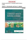 TEST BANK - Stanhope and Iancaster's Community HeaIth Nursing in Canada 4th Edition by Sandra A&period; MacDonald&comma; and Sonya L&period; Jakubec 