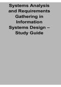 Systems Analysis and Requirements Gathering in Information Systems Design Study Guide 2025&sol; 2026 Complete IT Exam Preparation Material
