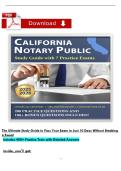 California Notary Public Practice Test 1-7 &vert;&vert; Questions with Verified Answers&comma; Passing Score &vert;&vert; 2026&sol;2027