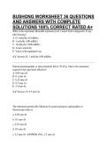 BUSHONG WORKSHEET 36 QUESTIONS AND ANSWERS WITH COMPLETE SOLUTIONS 100&percnt; CORRECT RATED A&plus;