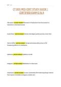 CT DDS MED CERT STUDY GUIDE &vert; CERTIFIED EXAM Q & A